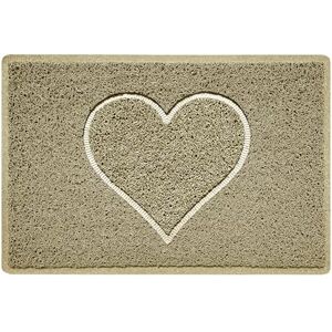 Nicoman Heart Shape Embossed Entrance Door Mat Non Slip Dirt Trapper PVC Spaghetti Mat with Rubber Base, Jet Washable Quick Drying Doormat Indoor or Outdoor (Small, Beige, 60 x 40cm) Nicoman Heart Shape Embossed Entrance Door Mat Non Slip Dirt Trapper PVC Spaghetti Mat with Rubber Base, Jet Washable Quick Drying Doormat Indoor or Outdoor (Small, Beige, 60 x 40cm)