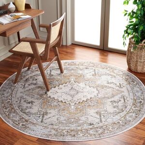 Safavieh Traditional Rug Optimal for High Traffic Areas, Machine Washable and Slip Resistant, Arizona Collection, Short Pile, in Beige and Gold, 120 X 180 cm Safavieh Traditional Rug Optimal for High Traffic Areas, Machine Washable and Slip Resistant, Arizona Collection, Short Pile, in Beige and Gold, 120 X 180 cm