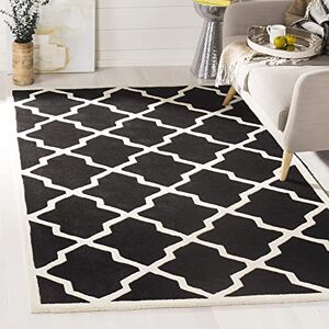 Safavieh Contemporary Rug for Living Room, Dining Room, Bedroom Chatham Collection, Short Pile, in Black and Ivory, 122 X 183 cm Safavieh Contemporary Rug for Living Room, Dining Room, Bedroom Chatham Collection, Short Pile, in Black and Ivory, 122 X 183 cm