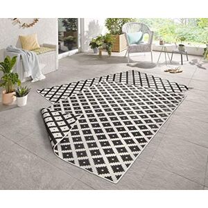 Hanse Home NORTHRUGS Nice Indoor and Outdoor Rug 120 x 170 cm Reversible Rug Weatherproof Modern Geometric Pattern for Balcony Patio Garden Conservatory Kitchen Living Room Waterproof in Black Cream Hanse Home NORTHRUGS Nice Indoor and Outdoor Rug 120 x 170 cm Reversible Rug Weatherproof Modern Geometric Pattern for Balcony Patio Garden Conservatory Kitchen Living Room Waterproof in Black Cream