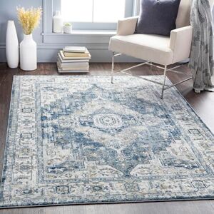 Livabliss London Vintage Rug Area Rugs Living Room 160x220 cm, Dining Floor, Kitchen, Traditional Multicoloured Boho Style, Easy Care Pile, Bohemian Large Rug, Blue and Grey Livabliss London Vintage Rug Area Rugs Living Room 160x220 cm, Dining Floor, Kitchen, Traditional Multicoloured Boho Style, Easy Care Pile, Bohemian Large Rug, Blue and Grey