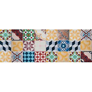 Viniliko Vintage Tiles Vinyl Rug, Multicolor, 50x140 Viniliko Vintage Tiles Vinyl Rug, Multicolor, 50x140