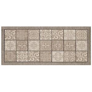 BIANCHERIAWEB Washable Non-Slip Kitchen Mat, Kitchen Runner 55 x 240 cm, Made in Italy Kitchen Rug with Grey Majolica Design, Washable and Iron Runner BIANCHERIAWEB Washable Non-Slip Kitchen Mat, Kitchen Runner 55 x 240 cm, Made in Italy Kitchen Rug with Grey Majolica Design, Washable and Iron Runner