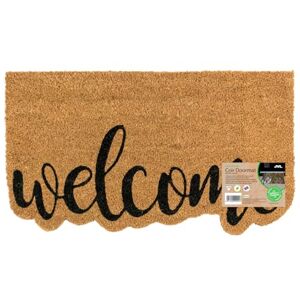 JVL Eco-Friendly Latex Backed Coir Entrance Doormat, 40x70cm Shaped Welcome JVL Eco-Friendly Latex Backed Coir Entrance Doormat, 40x70cm Shaped Welcome