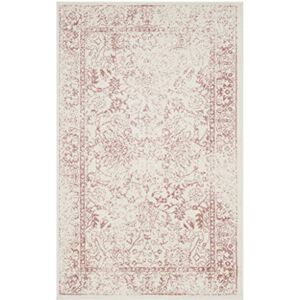 Safavieh Distressed Vintage Rug for Living Room, Dining Room, Bedroom Adirondack Collection, Short Pile, in Ivory and Rose, 91 X 152 cm Safavieh Distressed Vintage Rug for Living Room, Dining Room, Bedroom Adirondack Collection, Short Pile, in Ivory and Rose, 91 X 152 cm