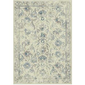 Safavieh Traditional Rug for Living Room, Dining Room, Bedroom Vintage Collection, Short Pile, in Stone and Blue, 99 X 170 cm Safavieh Traditional Rug for Living Room, Dining Room, Bedroom Vintage Collection, Short Pile, in Stone and Blue, 99 X 170 cm
