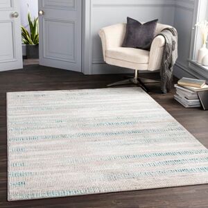MAEVA BREST - Gray/Blue Rug - 160x213cm - Durable, OEKO-TEX Certified MAEVA BREST - Gray/Blue Rug - 160x213cm - Durable, OEKO-TEX Certified