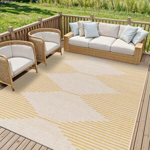 Livabliss Sevilla Indoor Outdoor Rug Large Boho Rugs for Living Room 200x275 cm Dining, Kitchen Carpet, Patterned Neutral and Coloured Rugs, Waterproof, Stain Durable Mustard, Ivory Livabliss Sevilla Indoor Outdoor Rug Large Boho Rugs for Living Room 200x275 cm Dining, Kitchen Carpet, Patterned Neutral and Coloured Rugs, Waterproof, Stain Durable Mustard, Ivory