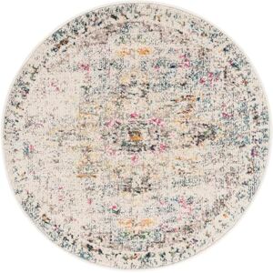 Safavieh Modern Chic Rug for Living Room, Dining Room, Bedroom Madison Collection Short Pile, Grey and Gold, 122 x 122 cm Safavieh Modern Chic Rug for Living Room, Dining Room, Bedroom Madison Collection Short Pile, Grey and Gold, 122 x 122 cm