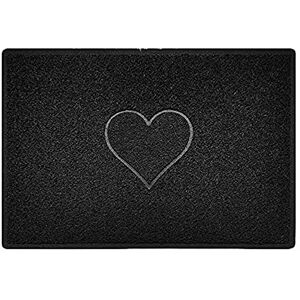 Nicoman Heart Shape Embossed Entrance Door Mat Non Slip Dirt Trapper PVC Spaghetti Mat with Rubber Base, Jet Washable Quick Drying Doormat Indoor or Outdoor (Large, Black, 90 x 60cm) Nicoman Heart Shape Embossed Entrance Door Mat Non Slip Dirt Trapper PVC Spaghetti Mat with Rubber Base, Jet Washable Quick Drying Doormat Indoor or Outdoor (Large, Black, 90 x 60cm)