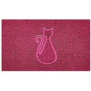 Nicoman Embossed Spaghetti Door Mat Dirt-Trapper Jet-Washable Doormat 70x43cm (Pink, CAT Shape) Use Indoor or Sheltered Outdoor Nicoman Embossed Spaghetti Door Mat Dirt-Trapper Jet-Washable Doormat 70x43cm (Pink, CAT Shape) Use Indoor or Sheltered Outdoor