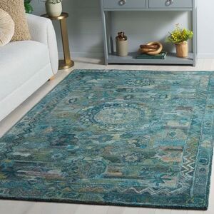 Safavieh Bohemian Rug for Living Room, Dining Room, Bedroom Anatolia Collection, Medium Stack, Aqua and Green, 91 x 152 cm Safavieh Bohemian Rug for Living Room, Dining Room, Bedroom Anatolia Collection, Medium Stack, Aqua and Green, 91 x 152 cm
