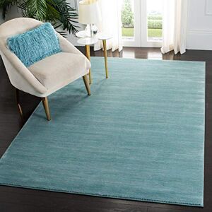Safavieh Glam Solid Color Rug for Living Room, Dining Room, Bedroom Vision Collection, Short Pile, in Aqua, 183 X 274 cm Safavieh Glam Solid Color Rug for Living Room, Dining Room, Bedroom Vision Collection, Short Pile, in Aqua, 183 X 274 cm