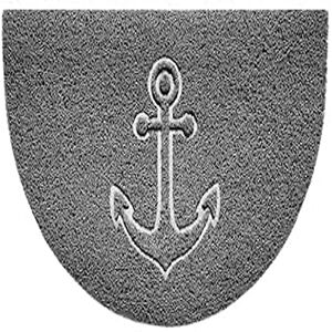 Nicoman Embossed Halfmoon Half Circle Door Mat Dirt-Trapper Jet-Washable Doormat 70x44cm (Grey, ANCHOR Shape) Use Indoor or Sheltered Outdoor Nicoman Embossed Halfmoon Half Circle Door Mat Dirt-Trapper Jet-Washable Doormat 70x44cm (Grey, ANCHOR Shape) Use Indoor or Sheltered Outdoor