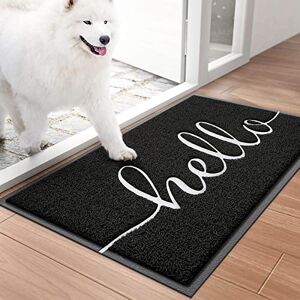 BeneathYourFeet Door Mat (30"x17.5",Black), Durable Welcome Mat Low Profile Floor Mat Front Doormat Indoor Outdoor Door Rug Non Slip Rugs for Entryway, Patio, High Traffic Areas BeneathYourFeet Door Mat (30"x17.5",Black), Durable Welcome Mat Low Profile Floor Mat Front Doormat Indoor Outdoor Door Rug Non Slip Rugs for Entryway, Patio, High Traffic Areas
