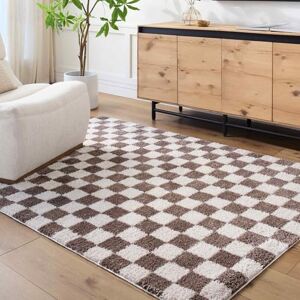 Livabliss Migori Shaggy Rug Modern Berber Rugs Living Room, Large 200x275 cm, Soft Shaggy Rugs for Bedroom Neutral Boho Fluffy Rug, Easy Care Plush Thick Pile Light Beige, Dark Brown Livabliss Migori Shaggy Rug Modern Berber Rugs Living Room, Large 200x275 cm, Soft Shaggy Rugs for Bedroom Neutral Boho Fluffy Rug, Easy Care Plush Thick Pile Light Beige, Dark Brown