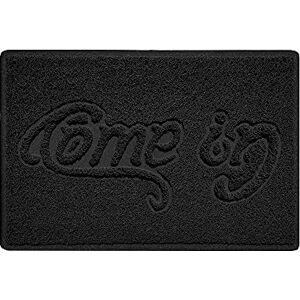 Nicoman COME-IN Embossed Shape Door Mat Dirt-Trapper Jet-Washable Doormat-(Use Indoor or Sheltered Outdoor)- (60x40cm/23.6x15.7inches, Small) Black Nicoman COME-IN Embossed Shape Door Mat Dirt-Trapper Jet-Washable Doormat-(Use Indoor or Sheltered Outdoor)- (60x40cm/23.6x15.7inches, Small) Black