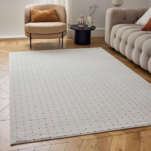 THE RUGS Carmel Modern Area Rug - Dots Terra, 120x170 cm - Modern, Cream, Beige, Grey, Durable THE RUGS Carmel Modern Area Rug - Dots Terra, 120x170 cm - Modern, Cream, Beige, Grey, Durable