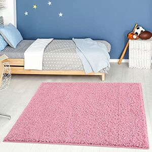 THE RUGS Living Room Rug Shaggy Soft And Elegant Carpets For The Bedrooms And Kitchen, Easy To Clean, Many Different Sizes (120x120 cm, Pink) THE RUGS Living Room Rug Shaggy Soft And Elegant Carpets For The Bedrooms And Kitchen, Easy To Clean, Many Different Sizes (120x120 cm, Pink)