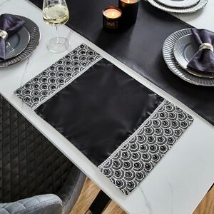 Catherine Lansfield Art Deco Sequined Placemats by Black Catherine Lansfield Art Deco Sequined Placemats by Black
