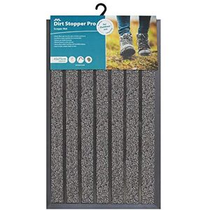 JVL Dirt Stopper Pro Rectangular Scraper Entrance Door Mat, Grey, 45 x 75 cm JVL Dirt Stopper Pro Rectangular Scraper Entrance Door Mat, Grey, 45 x 75 cm