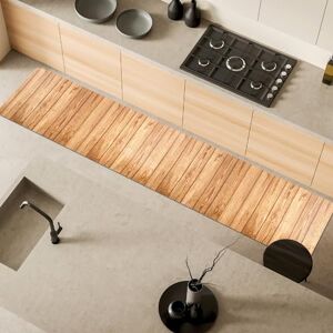 Comart Malaga Kitchen Rug Runner 100% PVC Stain Resistant Non-Slip Waterproof Machine Washable Mat Modern Lane for Kitchen and Hallway Beige Wood 55 x 270 cm Comart Malaga Kitchen Rug Runner 100% PVC Stain Resistant Non-Slip Waterproof Machine Washable Mat Modern Lane for Kitchen and Hallway Beige Wood 55 x 270 cm