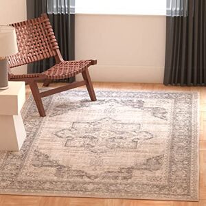 Safavieh Traditional Rug for Living Room, Dining Room, Bedroom Brentwood Collection, Short Pile, in Grey and Neutral, 91 X 152 cm Safavieh Traditional Rug for Living Room, Dining Room, Bedroom Brentwood Collection, Short Pile, in Grey and Neutral, 91 X 152 cm