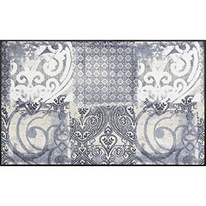 Wash+Dry wash dry Door Mat 069362 with Arabesque Design, Acrylic, grey, 75 x 120 cm Wash+Dry wash dry Door Mat 069362 with Arabesque Design, Acrylic, grey, 75 x 120 cm