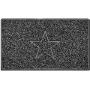 Nicoman Star Embossed Shape Door Mat Dirt Trapper PVC Spaghetti Mat Washable Quick Drying Barrier Doormat-Dark Grey (Watertight Rubber-Back)-Medium (75x44cm) Nicoman Star Embossed Shape Door Mat Dirt Trapper PVC Spaghetti Mat Washable Quick Drying Barrier Doormat-Dark Grey (Watertight Rubber-Back)-Medium (75x44cm)