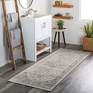 Livabliss Farah Khartoum Vintage Runner 80x220 cm – Scandi Boho Traditional Pattern for Hallway & Living Space, Easy Care, Grey & Beige Livabliss Farah Khartoum Vintage Runner 80x220 cm – Scandi Boho Traditional Pattern for Hallway & Living Space, Easy Care, Grey & Beige