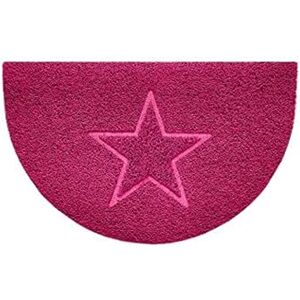Nicoman Embossed Halfmoon Half Circle Door Mat Dirt-Trapper Jet-Washable Doormat 70x44cm (Pink, STAR Shape) Use Indoor or Sheltered Outdoor Nicoman Embossed Halfmoon Half Circle Door Mat Dirt-Trapper Jet-Washable Doormat 70x44cm (Pink, STAR Shape) Use Indoor or Sheltered Outdoor