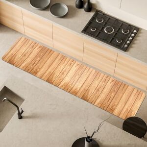 Comart Malaga Kitchen Rug Runner 100% PVC Stain Resistant Non-Slip Waterproof Machine Washable Mat Modern Lane for Kitchen and Hallway Beige Wood 55 x 230 cm Comart Malaga Kitchen Rug Runner 100% PVC Stain Resistant Non-Slip Waterproof Machine Washable Mat Modern Lane for Kitchen and Hallway Beige Wood 55 x 230 cm