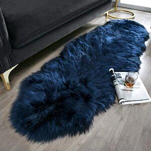 Ashler Home Deco Ashler Faux Fur Area Rug Dark Blue, Fluffy Sheepskin, Fuzzy Ultra Soft 2 x 6 Ft, Machine Washable Shag, Nursery Throw for Bed, Living, Kids Room Ashler Home Deco Ashler Faux Fur Area Rug Dark Blue, Fluffy Sheepskin, Fuzzy Ultra Soft 2 x 6 Ft, Machine Washable Shag, Nursery Throw for Bed, Living, Kids Room
