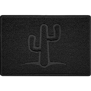 Nicoman Cactus Embossed Shape Door Mat Dirt-Trapper Jet-Washable Doormat-(Use Indoor or Sheltered Outdoor)- (60x40cm/23.6x15.7inches, Small) Black Nicoman Cactus Embossed Shape Door Mat Dirt-Trapper Jet-Washable Doormat-(Use Indoor or Sheltered Outdoor)- (60x40cm/23.6x15.7inches, Small) Black