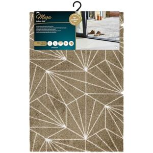 JVL Mega Mat Machine Washable Entrance Doormat, 50x75cm, Brown Geo JVL Mega Mat Machine Washable Entrance Doormat, 50x75cm, Brown Geo