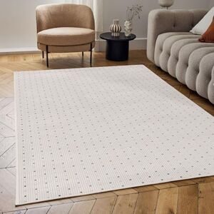 THE RUGS Carmel Modern Area Rug - Dots Blue - Stain-Resistant THE RUGS Carmel Modern Area Rug - Dots Blue - Stain-Resistant
