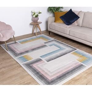 Asiatic Edits Low Pile Geometric Pastel Multi Indoor Rug for Living room, Bedroom, Conservatory, Hallway, Large Area, Easy to Clean, Area Rugs Non Shedding 120x170cm Asiatic Edits Low Pile Geometric Pastel Multi Indoor Rug for Living room, Bedroom, Conservatory, Hallway, Large Area, Easy to Clean, Area Rugs Non Shedding 120x170cm
