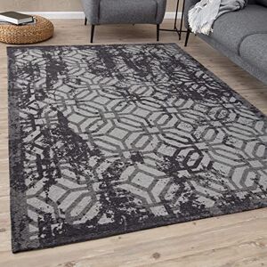 THE RUGS Machine Washable Rug – Geometric Design Rugs for Living Room, Bedroom, Hallway, Flat-weave Area Rugs, (Black, 80x300 cm) THE RUGS Machine Washable Rug – Geometric Design Rugs for Living Room, Bedroom, Hallway, Flat-weave Area Rugs, (Black, 80x300 cm)