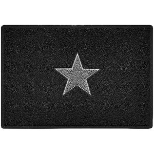 Nicoman STAR Door Mat|Entrance Barrier Dirt-Trapper Floor Mat|Patio Garden Conservatory Doormat|Indoor Outdoor Matt|Black with Grey Star, Large 90x60cm/3x2ft Nicoman STAR Door Mat|Entrance Barrier Dirt-Trapper Floor Mat|Patio Garden Conservatory Doormat|Indoor Outdoor Matt|Black with Grey Star, Large 90x60cm/3x2ft