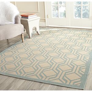Safavieh Modern Indoor-Outdoor Rug - Beige Aqua, 160x231 cm Safavieh Modern Indoor-Outdoor Rug - Beige Aqua, 160x231 cm