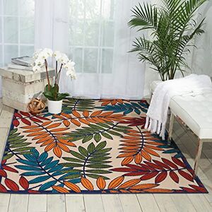 Nourison Aloha Indoor-outdoor Floral Multicolor 5' x 8' Area Rug 5'3" x 7'5 Nourison Aloha Indoor-outdoor Floral Multicolor 5' x 8' Area Rug 5'3" x 7'5