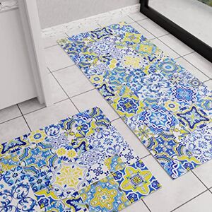 PETTI Artigiani Italiani Kitchen Runner Rug, Vietri Blue, 52 x 100 cm PETTI Artigiani Italiani Kitchen Runner Rug, Vietri Blue, 52 x 100 cm