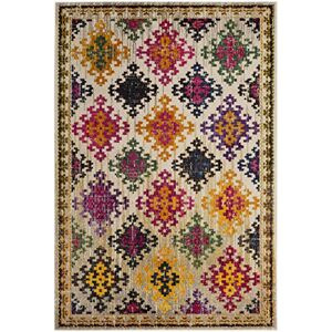 Safavieh Boho Chic Rug for Living Room, Dining Room, Bedroom Monaco Collection, Short Pile, Ivory and Multi, 24 x 36 Inches Safavieh Boho Chic Rug for Living Room, Dining Room, Bedroom Monaco Collection, Short Pile, Ivory and Multi, 24 x 36 Inches