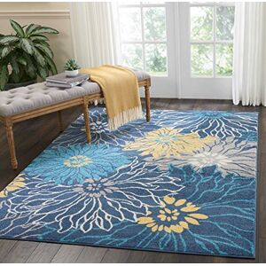 Nourison Passion Floral Floral Blue 5' x 7' Area Rug 5'3" x 7'3 Nourison Passion Floral Floral Blue 5' x 7' Area Rug 5'3" x 7'3