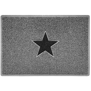 Nicoman STAR Door Mat|Entrance Barrier Dirt-Trapper Floor Mat|Patio Garden Conservatory Doormat|Indoor Outdoor Matt|Grey with Black Star, Large 90x60cm/3x2ft Nicoman STAR Door Mat|Entrance Barrier Dirt-Trapper Floor Mat|Patio Garden Conservatory Doormat|Indoor Outdoor Matt|Grey with Black Star, Large 90x60cm/3x2ft