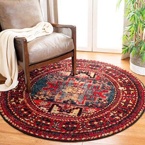 Safavieh Vintage Hamadan Collection Round Rug Oriental Traditional Persian Design Non Shedding and Easy Care Ideal for High Traffic Areas in Living Room, Bedroom Safavieh Vintage Hamadan Collection Round Rug Oriental Traditional Persian Design Non Shedding and Easy Care Ideal for High Traffic Areas in Living Room, Bedroom