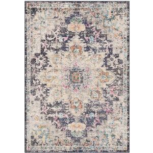 Safavieh Modern Chic Rug for Living Room, Dining Room, Bedroom Madison Collection, Short Pile, in Black and Gold, 122 X 183 cm Safavieh Modern Chic Rug for Living Room, Dining Room, Bedroom Madison Collection, Short Pile, in Black and Gold, 122 X 183 cm