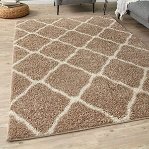 THE RUGS Shaggy Rug – Modern Moroccan Design Rugs for Living Room, Bedroom, Hallway, 3 cm Thick Area Rugs, (Moroccan Beige/Ivory, 200x290cm) THE RUGS Shaggy Rug – Modern Moroccan Design Rugs for Living Room, Bedroom, Hallway, 3 cm Thick Area Rugs, (Moroccan Beige/Ivory, 200x290cm)