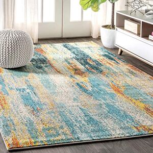 JONATHAN Y CTP106B-8 Contemporary POP Modern Abstract Vintage Waterfall Indoor Area Rug, Transitional, Bohemian Easy Cleaning,Bedroom,Kitchen,Living Room,Non Shed, Blue/Cream/Yellow, 240 cm X 300 cm JONATHAN Y CTP106B-8 Contemporary POP Modern Abstract Vintage Waterfall Indoor Area Rug, Transitional, Bohemian Easy Cleaning,Bedroom,Kitchen,Living Room,Non Shed, Blue/Cream/Yellow, 240 cm X 300 cm