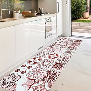 Viniliko , Port Grimaud Red Vinyl Carpet 66 x 150 cm Viniliko , Port Grimaud Red Vinyl Carpet 66 x 150 cm